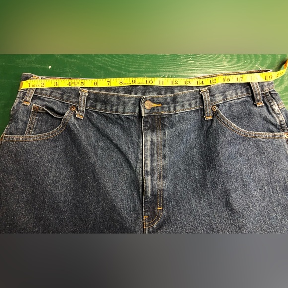 Dickies Blue Jeans Mens 40X29 Regular Fit Dark Blue Denim Zip Up 5 Pocket Logo - Picture 9 of 11